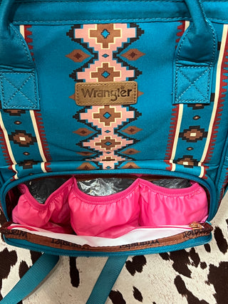 Wrangler Aztec Printed Callie Backpack - Turquoise