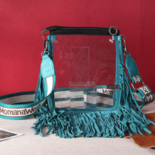 Load image into Gallery viewer, Montana West Western Fringe Clear Stadium Crossbody Bag
