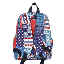 Load image into Gallery viewer, Montana West Starts Stripes Paisley Print Backpack
