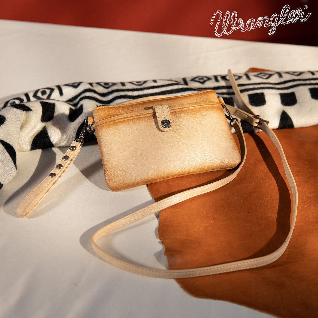 Wrangler Clutch/ Wristlet Crossbody Bag Collection -Tan