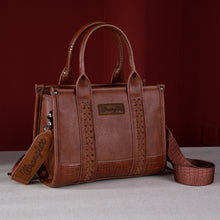 Load image into Gallery viewer, Wrangler Croc Print Concealed Carry Tote/Crossbody - Cognac
