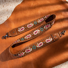 Load image into Gallery viewer, Montana West Embroidered Paisley Western Crossbody Shoulder Strap Brown
