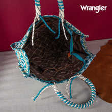 Load image into Gallery viewer, Wrangler Southwestern Print Tote Bag - Turquoise
