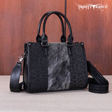 Load image into Gallery viewer, Trinity Ranch Hair On Cowhide Tooling Concealed Carry Tote/Crossbody
