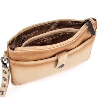 Wrangler Clutch/ Wristlet Crossbody Bag Collection -Tan