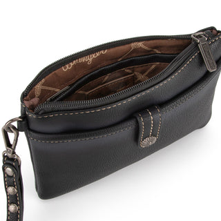 Wrangler Clutch/ Wristlet Crossbody Bag Collection -Black