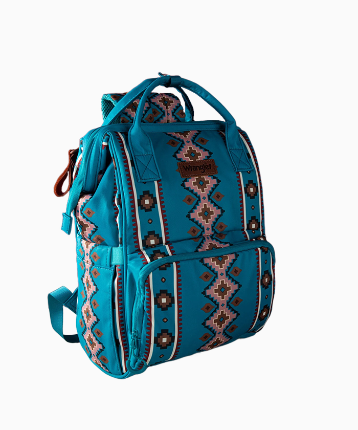 Wrangler Aztec Printed Callie Backpack - Turquoise