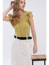 Load image into Gallery viewer, Mae Crochet Knit Top Kiwi
