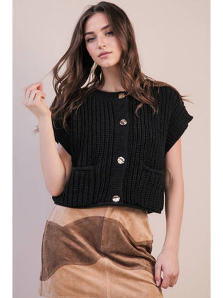 Charlotte Sweater Vest Top (PREORDER)