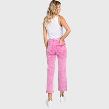Load image into Gallery viewer, Jenna Acid Pink High Rise Slim Wide Leg Jeans
