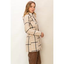 Load image into Gallery viewer, Aria Plaid Belted Coat Brown

