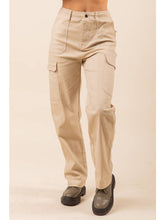 Load image into Gallery viewer, Evelyn Cargo Pants Cream
