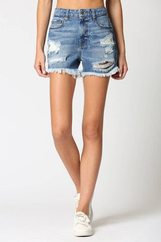 Alani Distressed Jean Shorts
