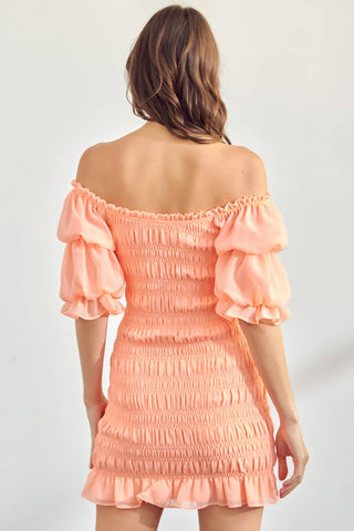 June Coral Mini Dress