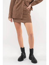 Load image into Gallery viewer, Sassy Brown Corduroy Mini Skirt
