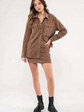 Load image into Gallery viewer, Sassy Brown Corduroy Mini Skirt
