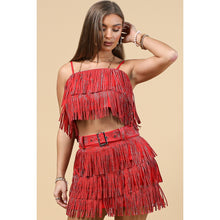 Load image into Gallery viewer, Cha Cha Crop Top Red
