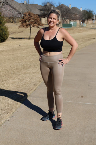 Luv Taupe leggings by LuvLeigh Apparel