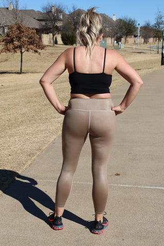 Luv Taupe leggings by LuvLeigh Apparel