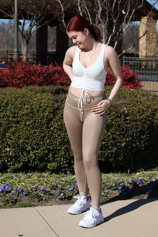 Luv Taupe leggings by LuvLeigh Apparel
