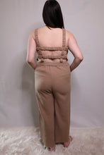 Load image into Gallery viewer, Mocha Soulfully Luved Cotton Jumpsuit by LuvLeigh Apparel
