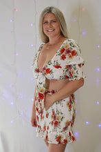 Load image into Gallery viewer, White Hello Beautiful Cropped Tropical Blouse by LuvLeigh Apparel
