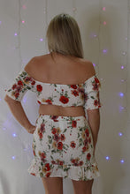 Load image into Gallery viewer, White Hello Beautiful Cropped Tropical Blouse by LuvLeigh Apparel
