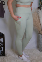 Load image into Gallery viewer, Sage Chasing Dreams High Waisted Leggings by LuvLeigh Apparel

