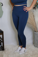 Load image into Gallery viewer, Navy Taking Long Walks High Waisted Leggings by luvLeigh Apparel

