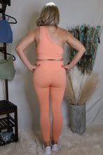 Load image into Gallery viewer, Peach Taking Long Walks High Waisted Leggings by luvLeigh Apparel
