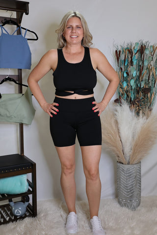 Seizing The Moment Black Biker Shorts by LuvLeigh Apparel