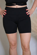 Load image into Gallery viewer, Seizing The Moment Black Biker Shorts by LuvLeigh Apparel
