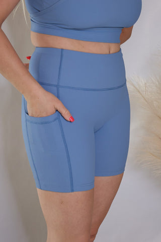 Blue Hitting The Streets Biker Shorts by LuvLeigh Apparel