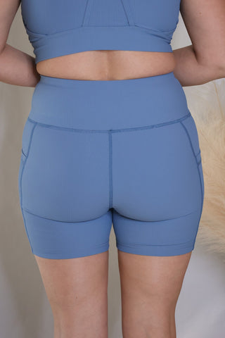 Blue Hitting The Streets Biker Shorts by LuvLeigh Apparel