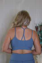 Load image into Gallery viewer, Blue Hitting The Streets Sports Bra by LuvLeigh Apparel
