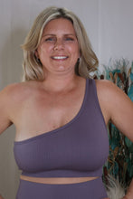 Load image into Gallery viewer, Lavender Walking The Line Sports Bra By LuvLeigh Apparel
