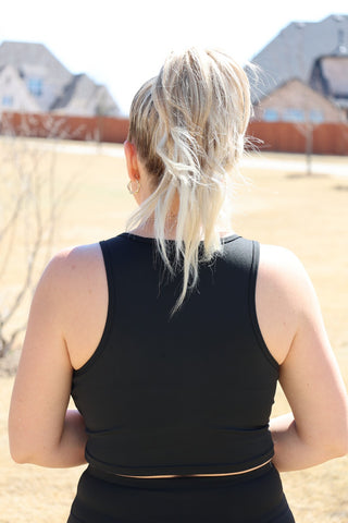 Seizing The Moment Black Sports Bra by LuvLeigh Apparel