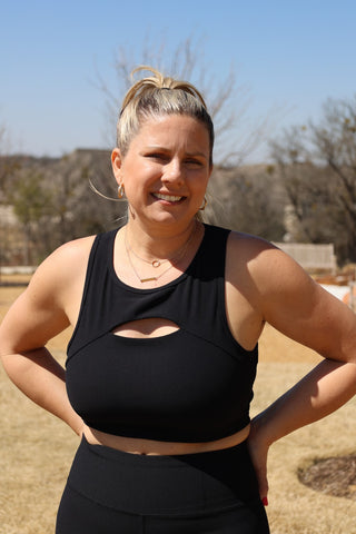 Black Feeling The Breeze Sports Bra by LuvLeigh Apparel