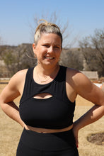 Load image into Gallery viewer, Black Feeling The Breeze Sports Bra by LuvLeigh Apparel
