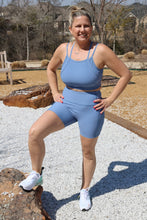 Load image into Gallery viewer, Blue Hitting The Streets Biker Shorts by LuvLeigh Apparel
