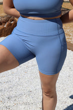 Load image into Gallery viewer, Blue Hitting The Streets Biker Shorts by LuvLeigh Apparel
