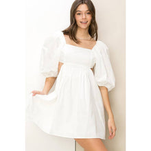 Load image into Gallery viewer, Chic Show Balloon-sleeve Tie-back Mini Dress
