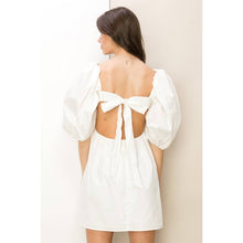 Load image into Gallery viewer, Chic Show Balloon-sleeve Tie-back Mini Dress
