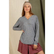 Load image into Gallery viewer, Forever Beautiful Henley Long Sleeve Tee
