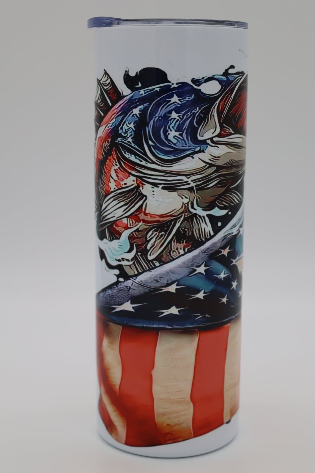 American Flag with Bass Tumbler