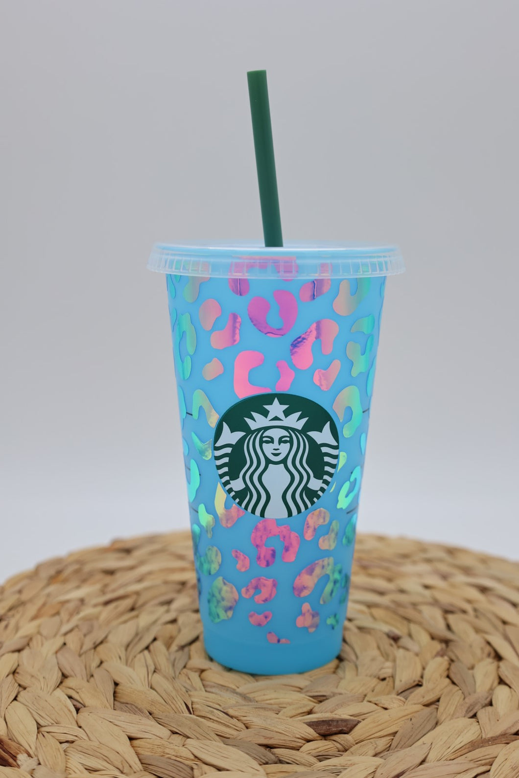 Holographic Leopard Print Cold Cup