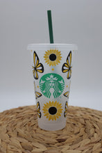 Load image into Gallery viewer, Sunflower Butterflies Cold Cup
