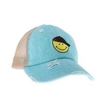 Load image into Gallery viewer, Smiley Face Embroidered Ball Cap
