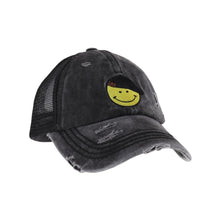 Load image into Gallery viewer, Smiley Face Embroidered Ball Cap
