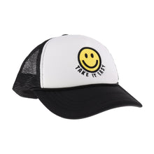 Load image into Gallery viewer, Take it Easy Smiley Face C.C Trucker Ball Cap
